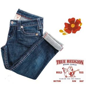 TRUE RELIGION Red, White and Blue Capri